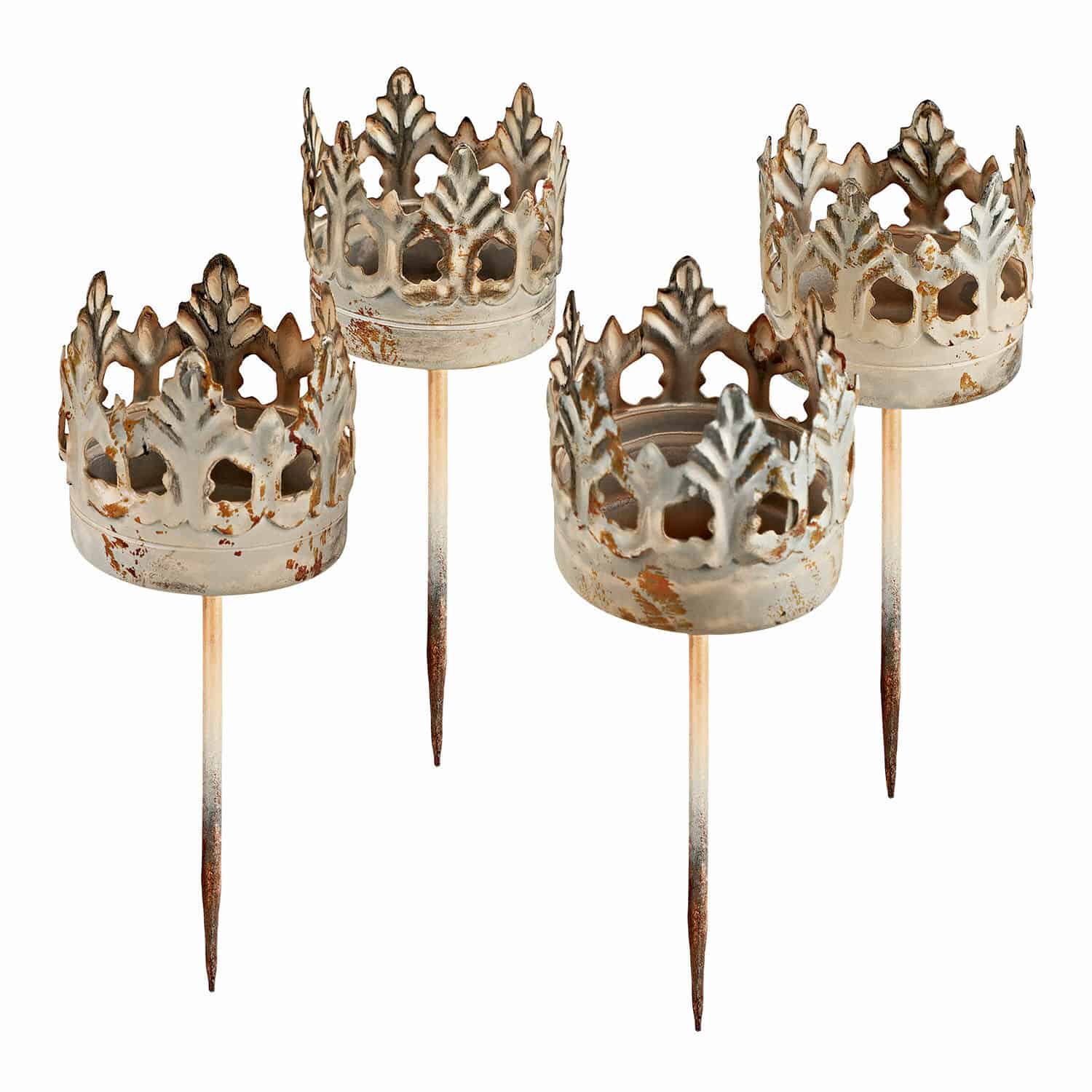 Set de 4 portavelas para clavar Groisy