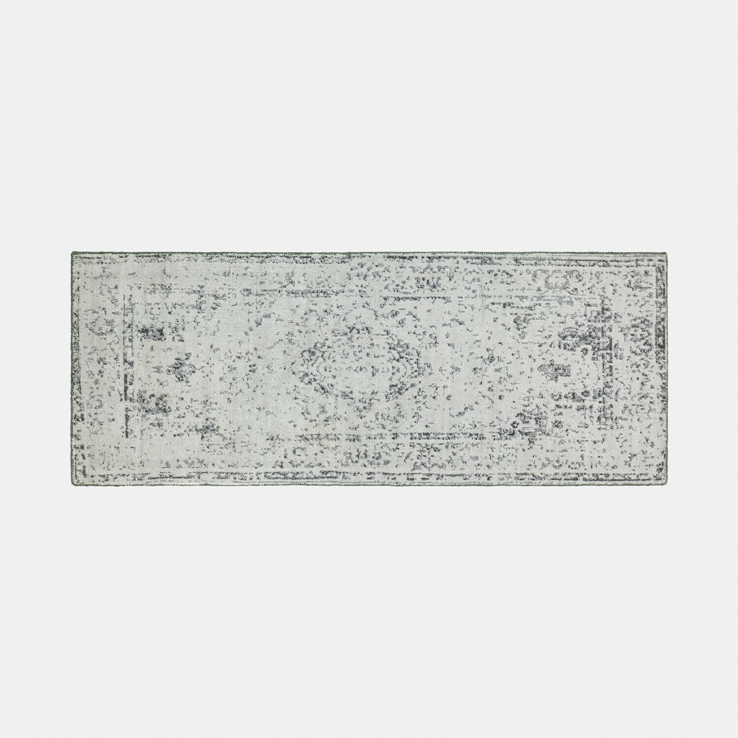 Alfombra Zéphirelle Alfombra larga gris claro con diseño vintage sutil, material suave para salón o pasillo
