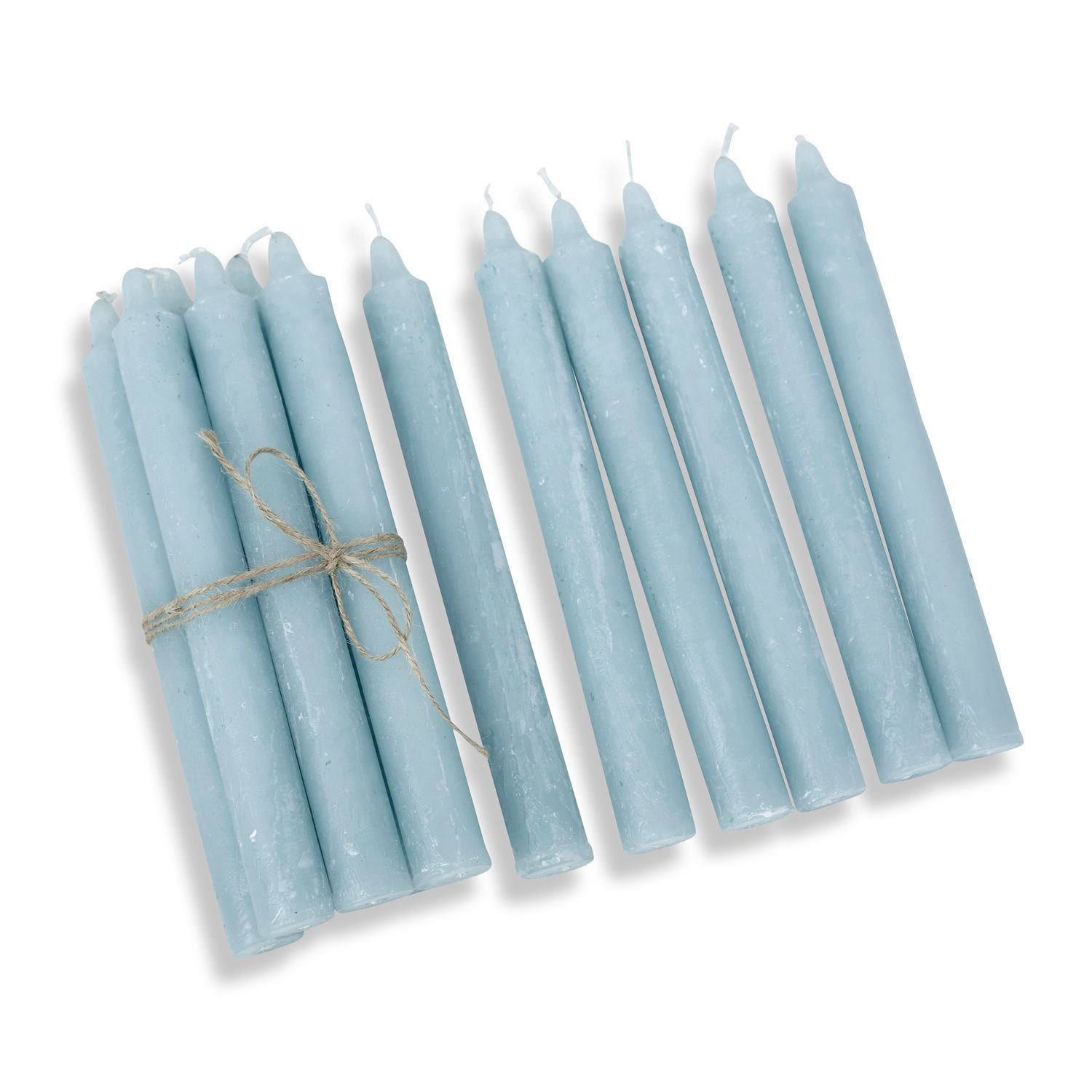 azul Set de 12 velas azules Bauceau de cera, decoración y luz ambiental para el hogar
