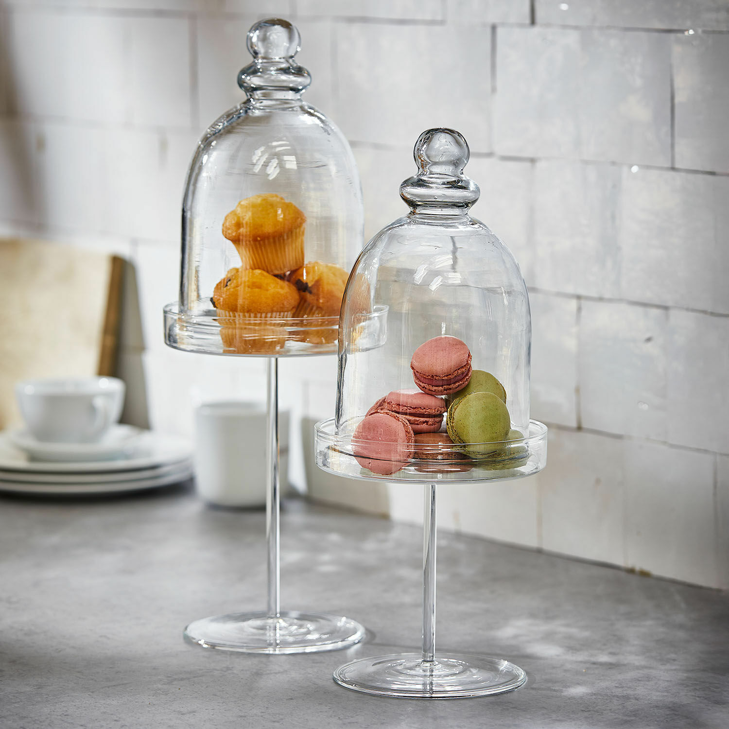 Set de 2 campanas de cristal Hibous