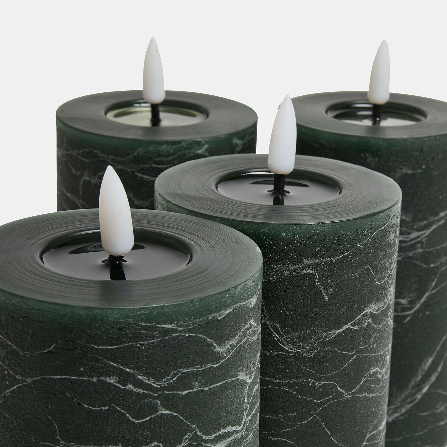Set de 4 velas LED cilíndricas Rimfalla