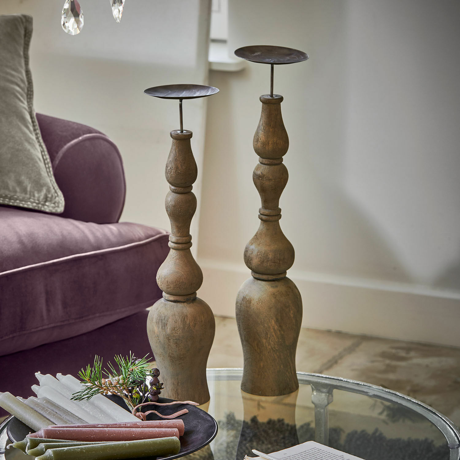 Set de 2 candeleros Fleuries-sur-Marne