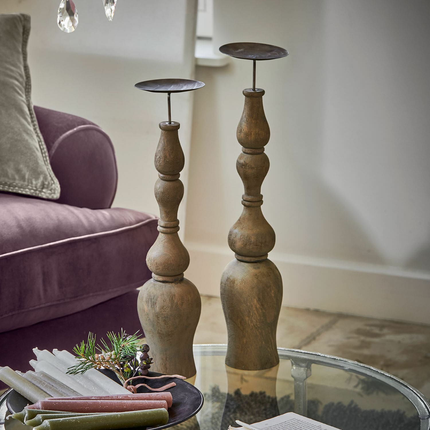 Set de 2 candeleros Fleuries-sur-Marne