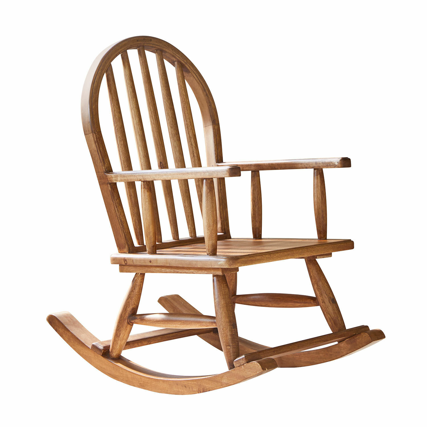 Mecedora infantil Brenali Sillón mecedora clásico de madera en color natural, perfecto para relajarse en casa