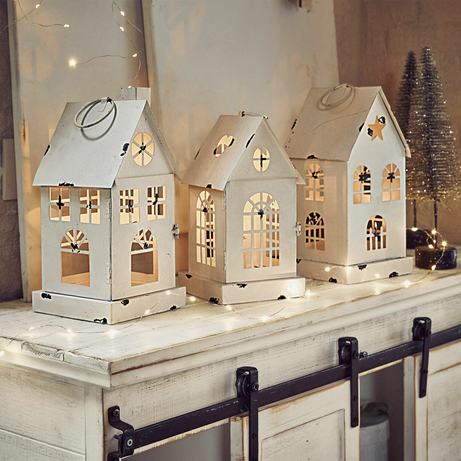 Set de 3 farolillos LED Village