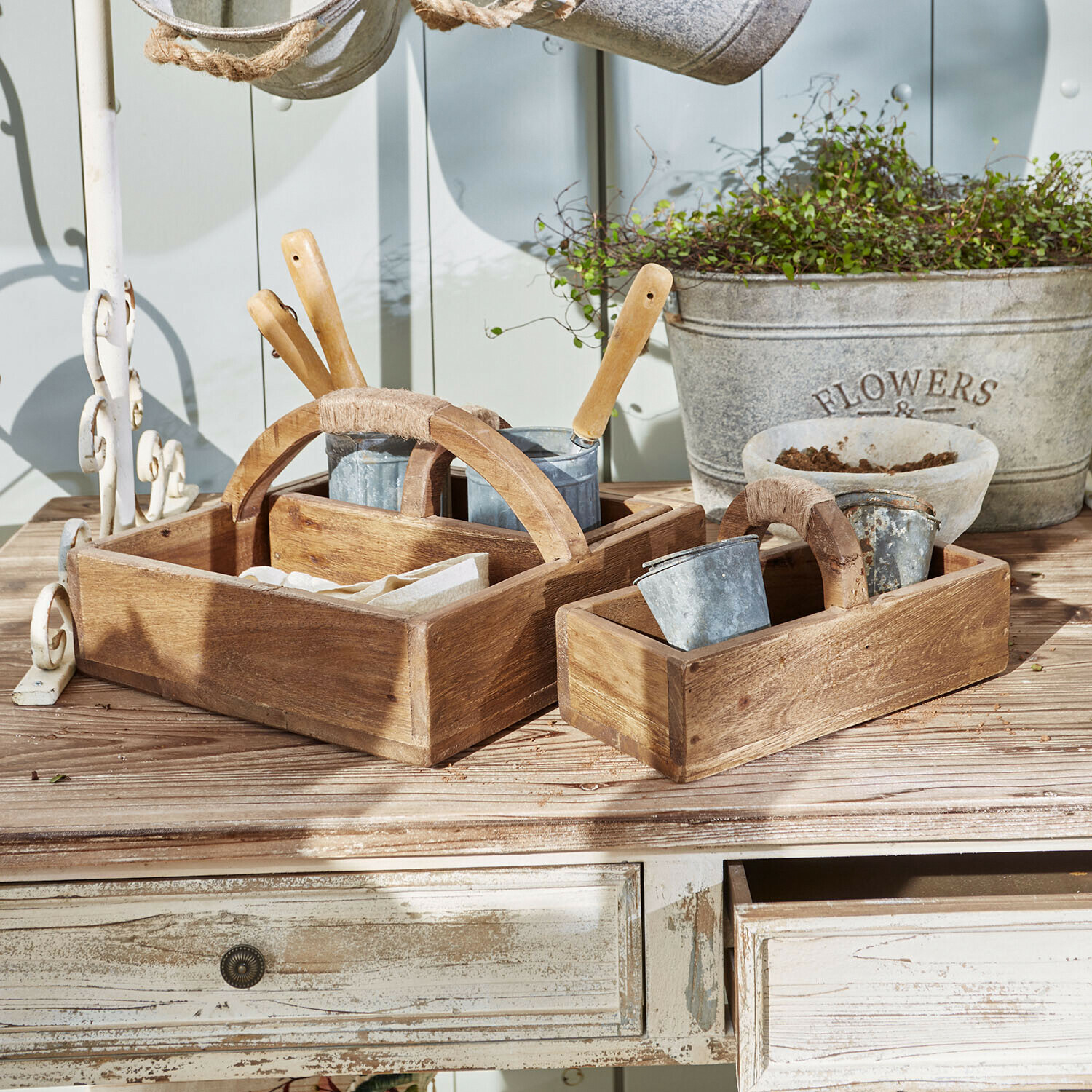 Set de 3 cajas de madera Nettleby
