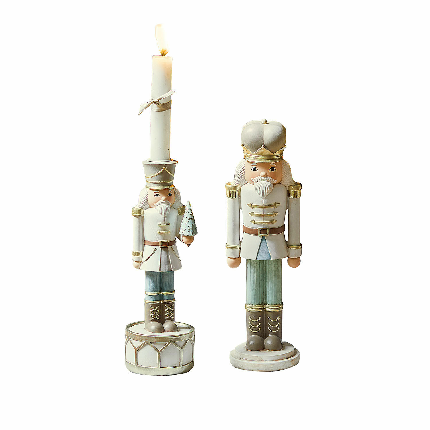 Set de 2 cascanueces decorativos con candelero Ellicott