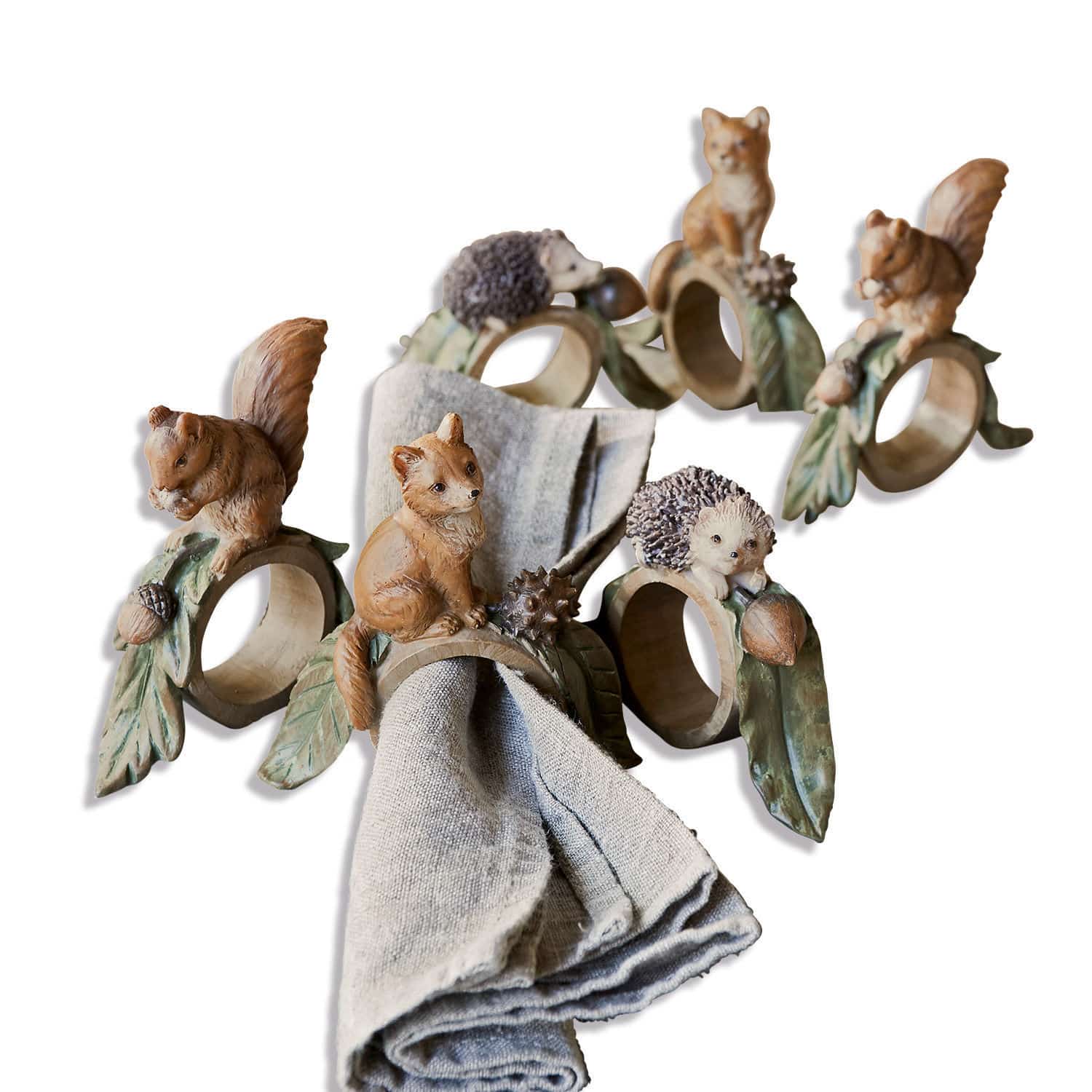 Set de 6 servilleteros Forest Friends