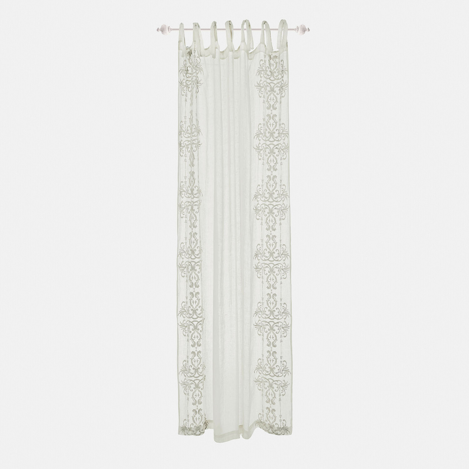 blanco Cortina blanca Damienie con diseño delicado, tela ligera, decoración elegante para ventana