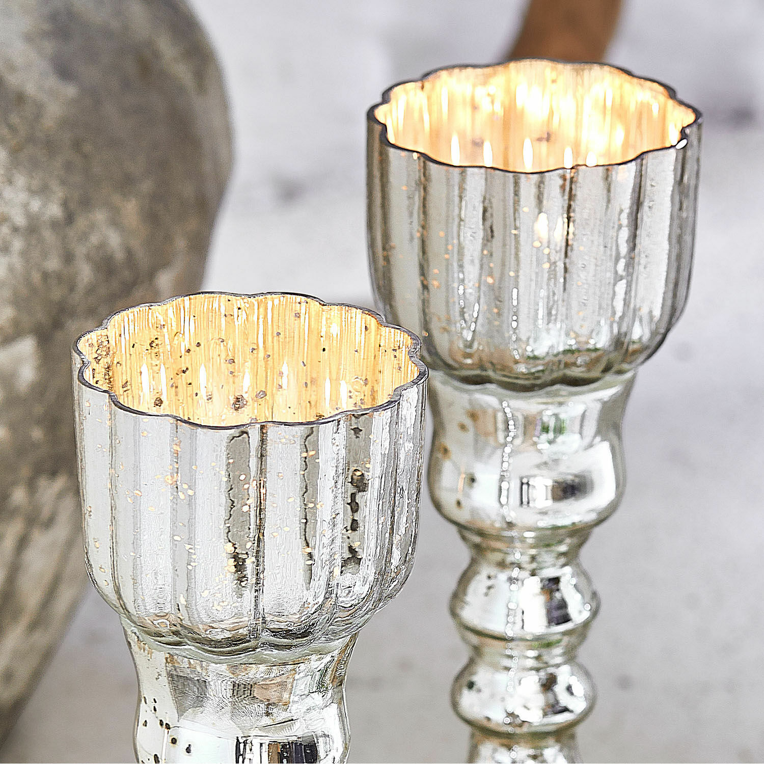 Set de 2 candeleros Velanor