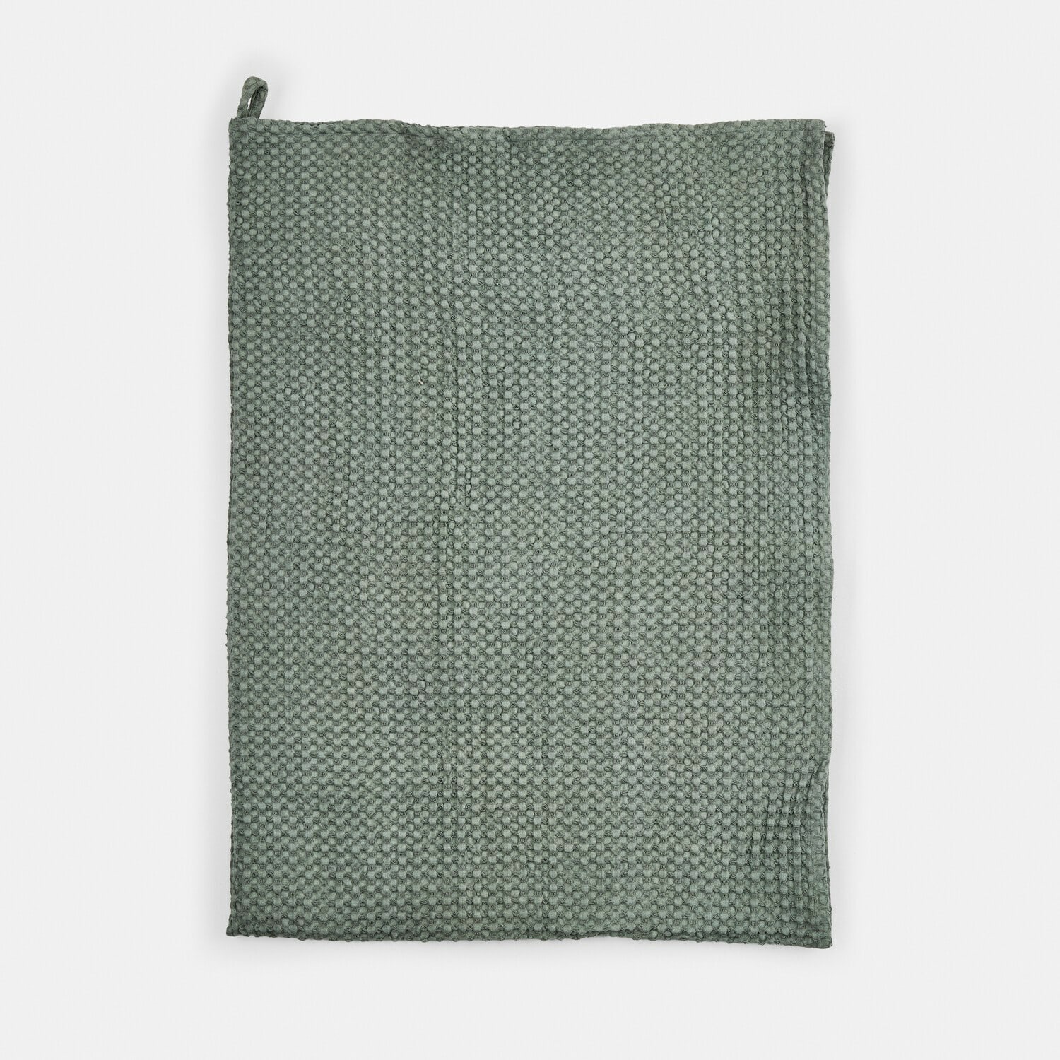 Toalla de baño verde Maralei de algodón suave con textura de gofre, ideal para el baño