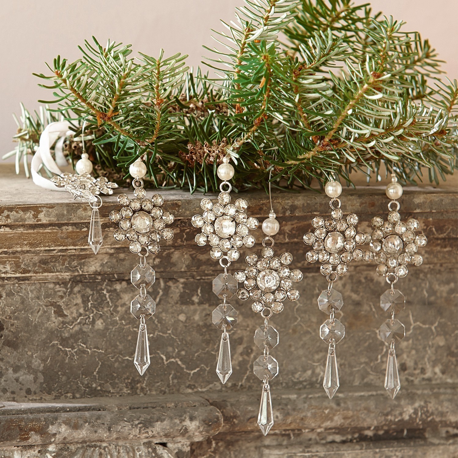 Set de 6 colgantes decorativos Fleurette